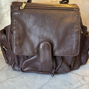 Brown Leather Women's Backpack